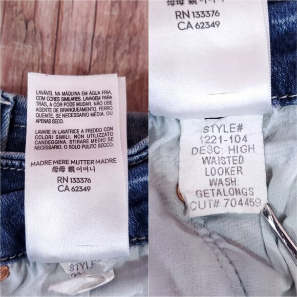 Mother Womens Size 26 High Waisted Looker Getalongs Denim Jeans - Picture 13 of 14
